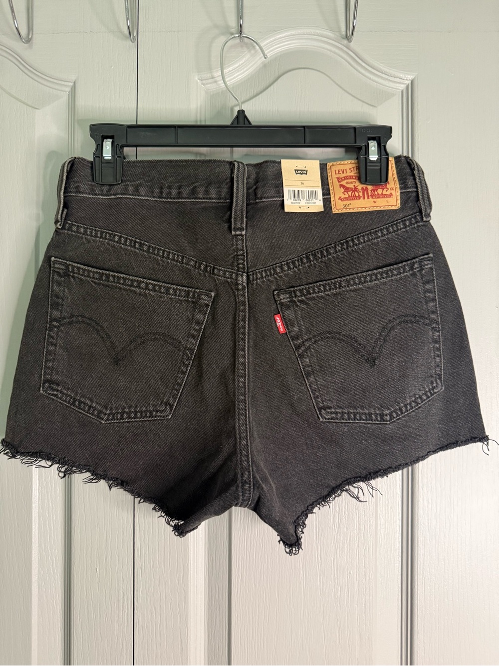Levi's Black 501 Cutoff Denim Shorts - Picture 3 of 4